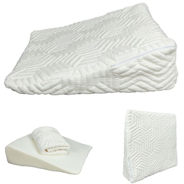 Memory Foam Wedge Pillow Bed Back Lumbar Neck Support