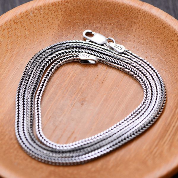 

kjjeaxcmy fine jewelry 925 pure silver jewelry, 80cm necklace, tail chain, snake bone chain, male and female ornaments penda