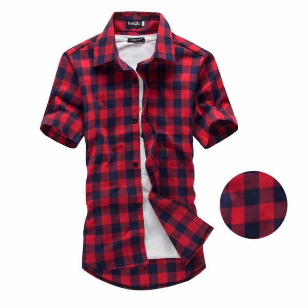 camisa de cuadros azul