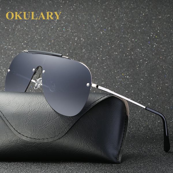

okulary highest quality polarized sunglasses men women brand designer oversized mirror lens unique frame driving sun glasses, White;black