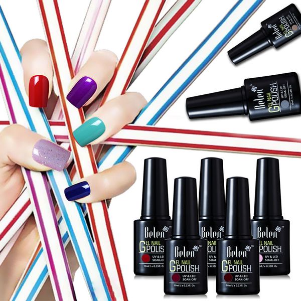 

belen 10ml uv gel nail polish pure color gel gradient based nail lacquer primer polish coat art gels for nails art