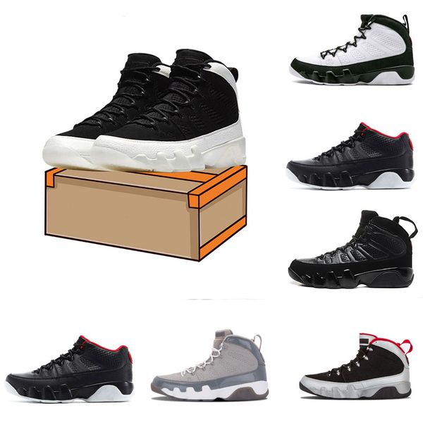 

Classic 9 space jam basketball shoes 9s bred cool grey black white Anthracite blue yellow PE Sports Shoes men with Box US8-13