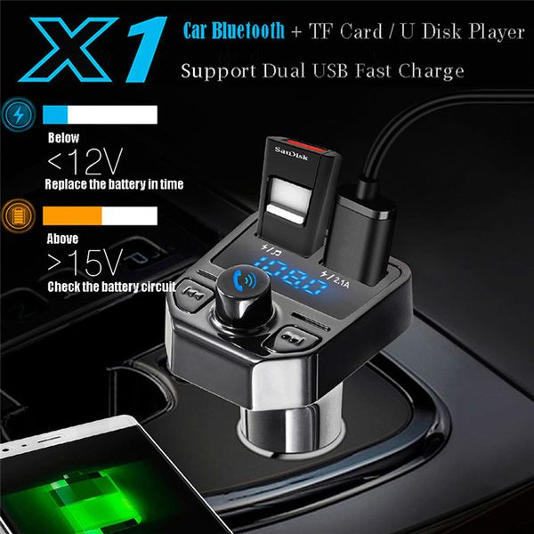 

car-styling car kit handswireless bluetooth fm transmitter lcd mp3 player usb charger auto