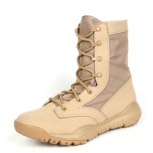 

2018 Men Army Tactical Boots Winter Leather Military Ankle Boots Summer Desert safety Shoes Men's Footwear Combat Boots