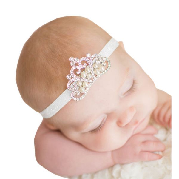 New Baby Girls Newborn Pretty Headband Flower Crystal Crown Accessories Headwear