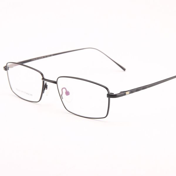 

pure titanium design glasses frame square prescription myopia gafas male cadre lunettes optique homme optical glasses, Silver