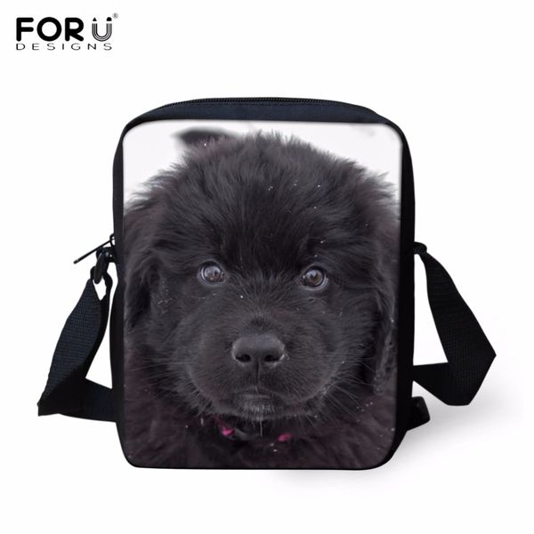 

forudesigns cute 3d dog/puppy newfoundland printed schoolbags for boys girls kindergarten students crossbody bags funny satchels