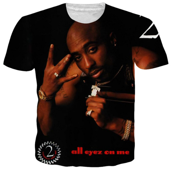 

Новые моды для мужчин/женщин Тупак 2 Pac и забавный 3D печатных t-рубашки лето стиль с
