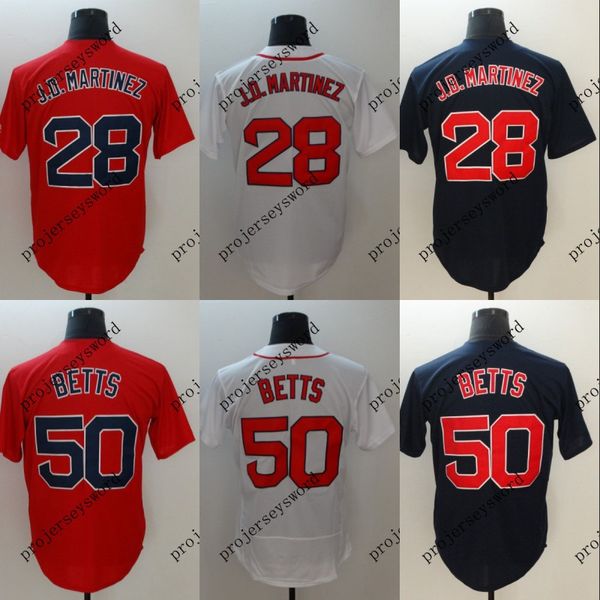 

Mens Boston Jerseys 28 J.D. Martinez 50 Mookie Betts 100% Stitched Baseball Jerseys Cheap White Red Navy Free Shipping