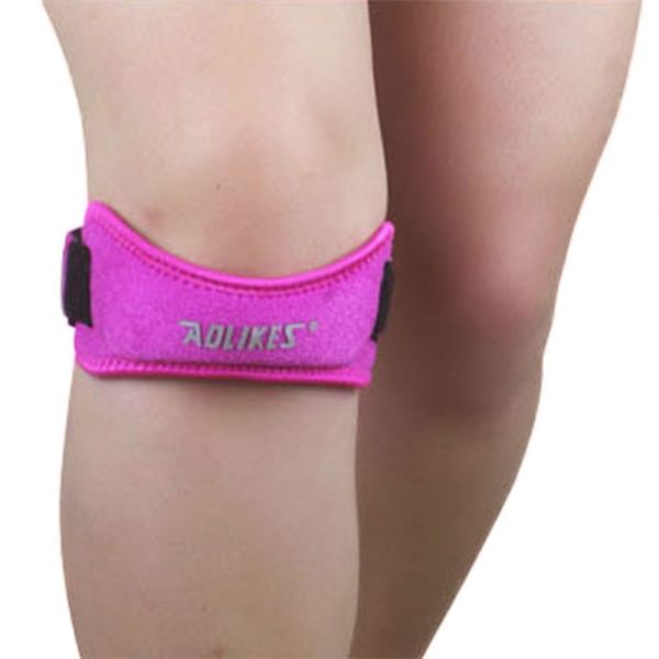 

aolikes 1pcs adjustable knee support brace knee patella sleeve wrap cap stabilizer sports black, Black;gray