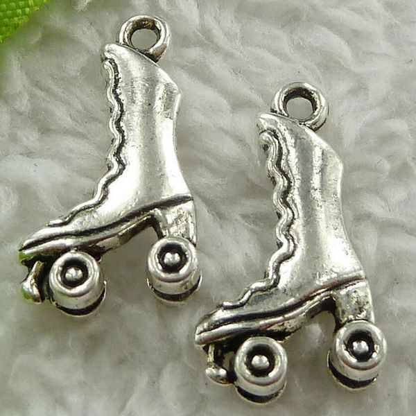 

античный серебряный роликовые коньки очарование кулон necklacebracelet аксессуары мода женщины мужчины ювелирные изделия оптовая уникальный, Bronze;silver