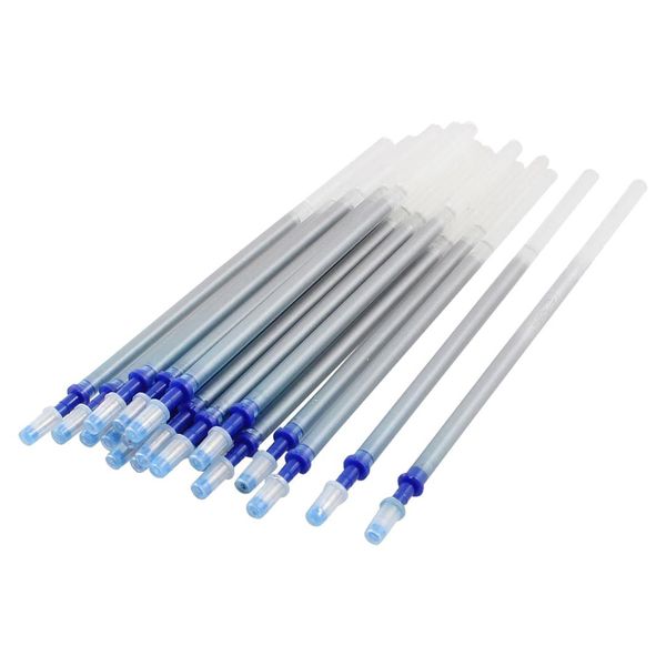 

20 pcs 0.7mm tip gel silver tone ink pen refill replacement-scll, Black;red