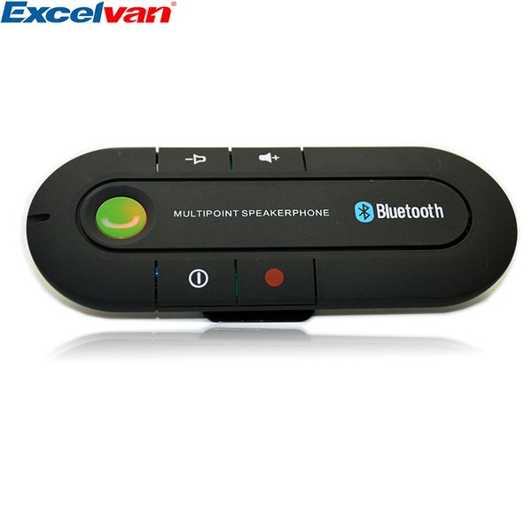 

bluetooth v4.1 wireless car kit multipoint hands call speakerphone speaker visor clip audio mp3 player with dsp function