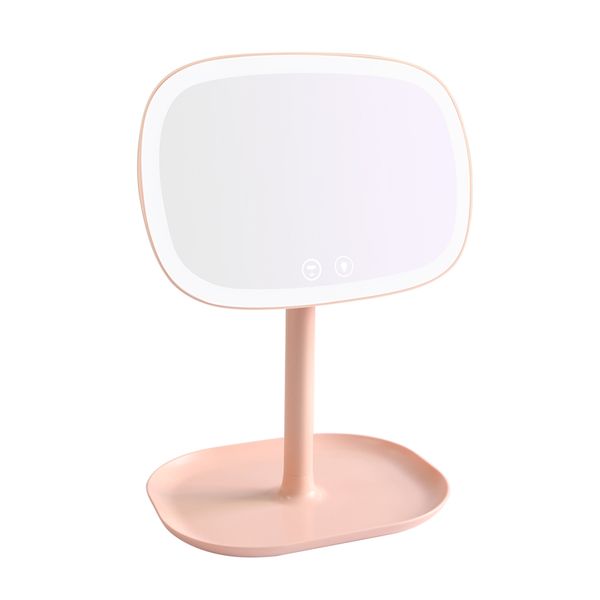 2019 Makeup Vanity Mirror Rechargeable Led Lighted Cosmetic With Storage Touch Screen Light Control Multi Function Desk Lamp From