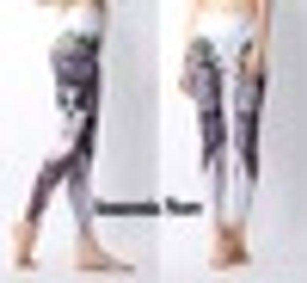 

women yoga pants printed dry fit sport pants elastic fitness gym workout running tight sport leggings female trousers, White;red