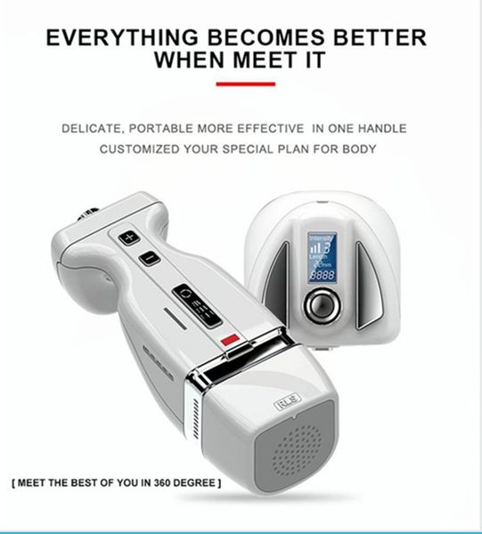 

portable hifu high intensity focused ultrasound slimming machine home salon use body shape weight loss, Black;white