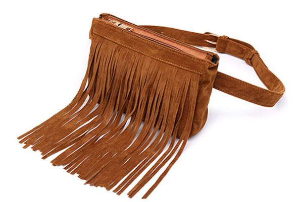 

waist bags celuar women retro tassel fanny pack belt bag fashion small cell phone purse for women teenager girls