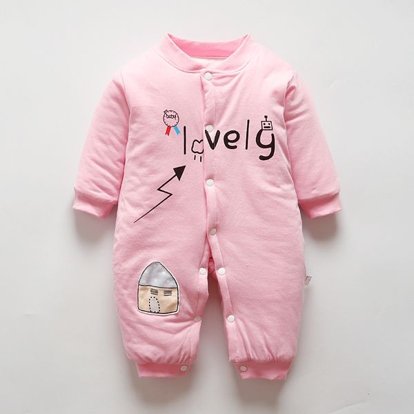 

bibicola новорожденная зимняя детская девочка rompers куриный теплый комбинезон из хлопка малышская одежда cartoon christmas girls onesie y1, White