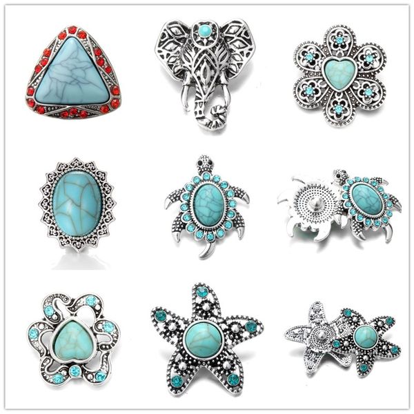

7styles noosa chunks metal snap button jewelry turquoise 18mm snap buttons fit 18mm snap button bracelet necklace