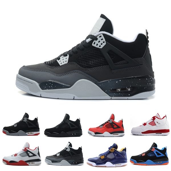 

Classic 4 bravo fear pack white cement men women basketball shoes sneakers bred high sports shoes sizes 5.5-13
