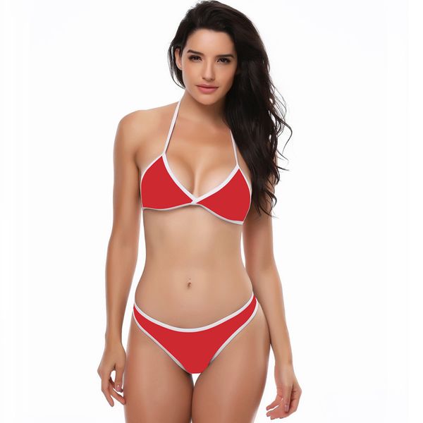 

new multi-color triangular bikini swimwear sell spot burst swimwear, White;black