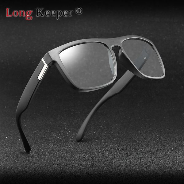 

long keeper polarized pchromic sunglasses men chameleon glasses discolor sunglasses eyeglasses driving goggles gafas de sol, White;black