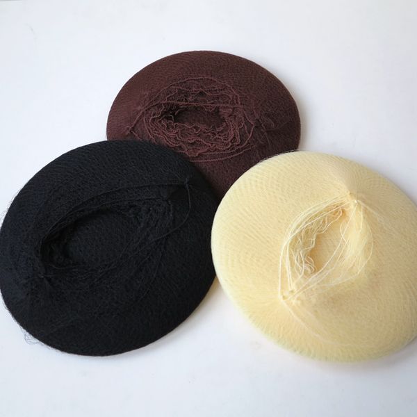 

50 pcs/lot elastic nylon hairnets black brown and blonde color invisible hair nets ing