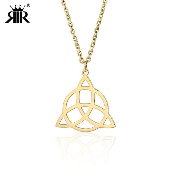 

rir celtic trinty knot necklace stainless steel wicca pagan jewellery celticsterling jewelry gifts for him, Silver