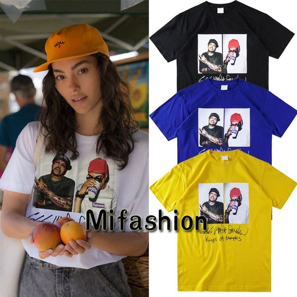 

2018 Europe Fashion High Quality Box Anime Hip Hop Three Six Mafia Tee Skateboard Cool T-shirt Men Women Cotton Casual Cartoon T-Shirt