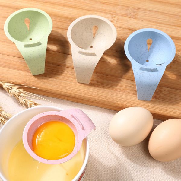 

4 colors egg divider plastic wheat straw egg yolk white separator cake baking utensil kitchen breakfast making tools