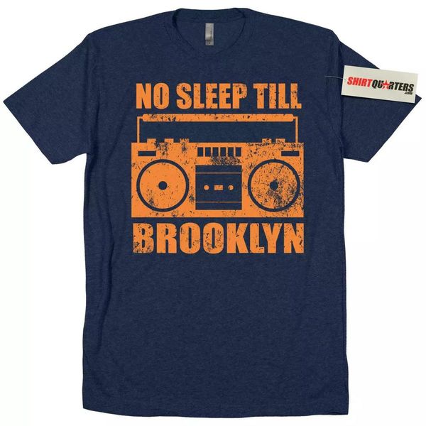 

no sleep till brooklyn beastie boys new york ny 80s mtv cd mixtape rap t shirt 2018 brand t-shirt homme tees t-shirt short sleeve top, White;black