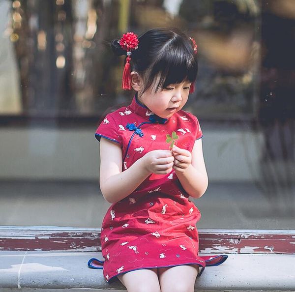 2020 Kids Chinese Dresses Girls Cheongsam Children Chinese