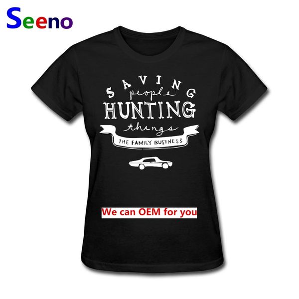 

supernatural t shirts women fashion short sleeve 100% cotton t-shirt female spn tshirts supernatural tv clothes tee for lady, White