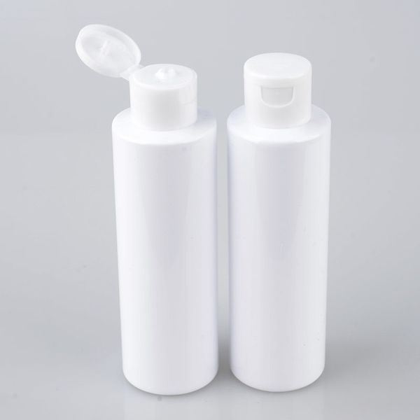 150 ml branco shampoo garrafas de viagem de plástico com tampa flip top, recarregável de viagem shampoo embalagem garrafas PET F991