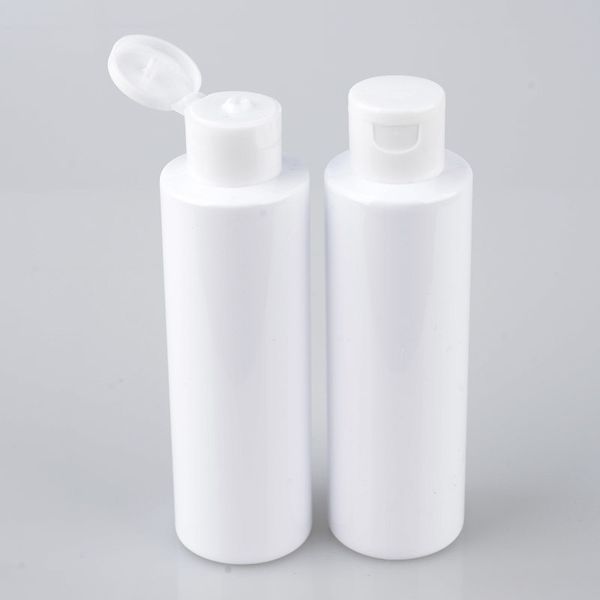 

150ml white shampoo plastic travel bottles with flip cap,refillable travel shampoo packaging pet bottles f991