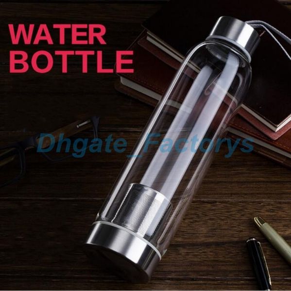 

420ml port outdoor portable real boro ilicate gla water tea bottle mug carafe nylon leeve with tea infu er jf 796