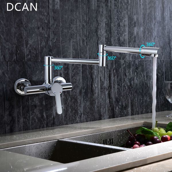 2019 Kitchen Sink Faucets Brass Chrome Fold Kitchen Faucet