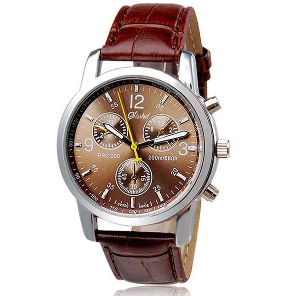

quartz watche new luxury mens watch men dropshipping menwatch leather analog quartz wrist watch black may0820, Slivery;brown