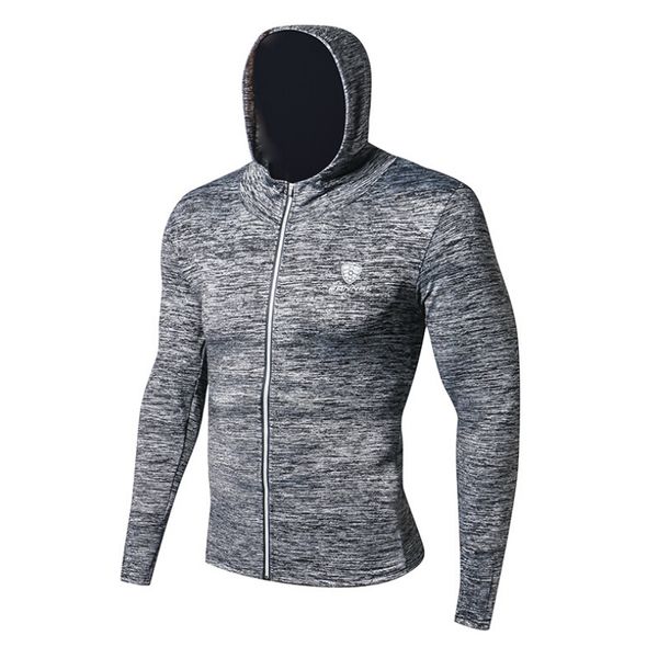 

fitness jacket men's new autumn basketball training suit outdoor running quick dry long sleeve clothes jacket, White;black