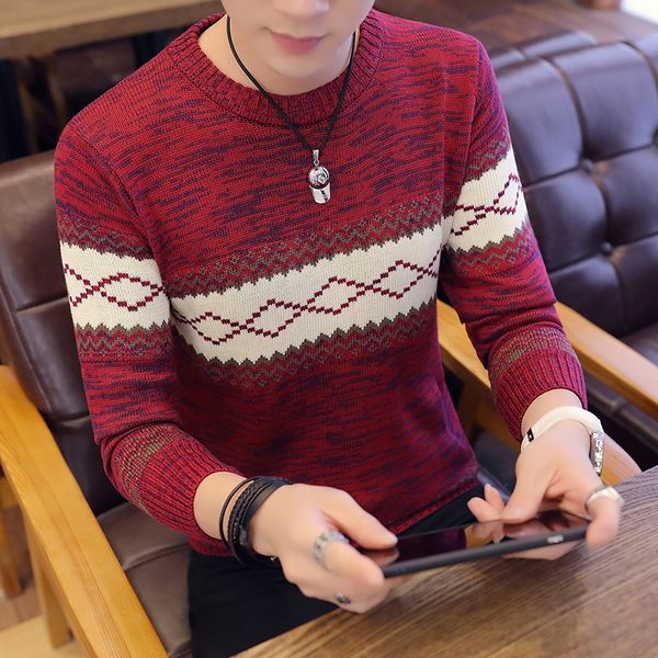 

pullover man sweater striped mens korean men thin wool male sueteres masculinos masculino knit slim standard masculino, White;black