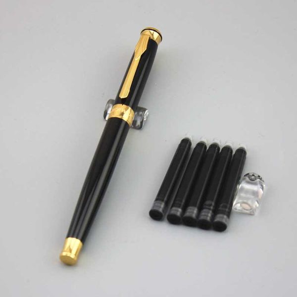 

dkw brand fountain pens metal stainless steel pen school office stationery writing materials business gift send 5 ink sac 029