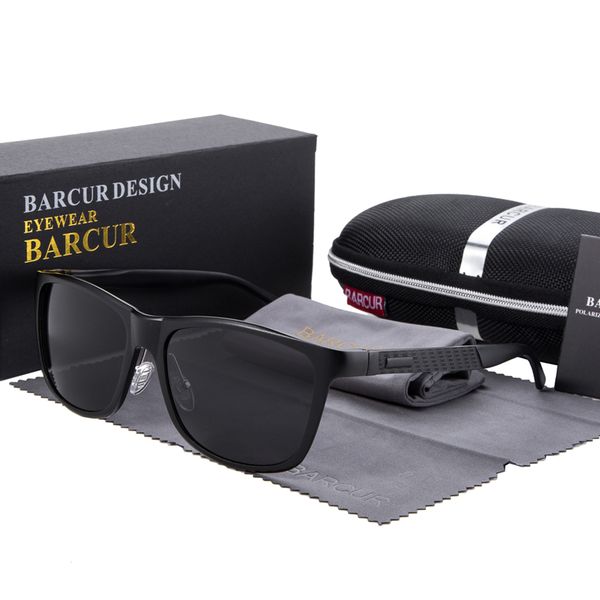 

barcur brand retro aluminum+tr90 sunglasses polarized lens vintage eyewear accessories sun glasses for men/women gift, White;black
