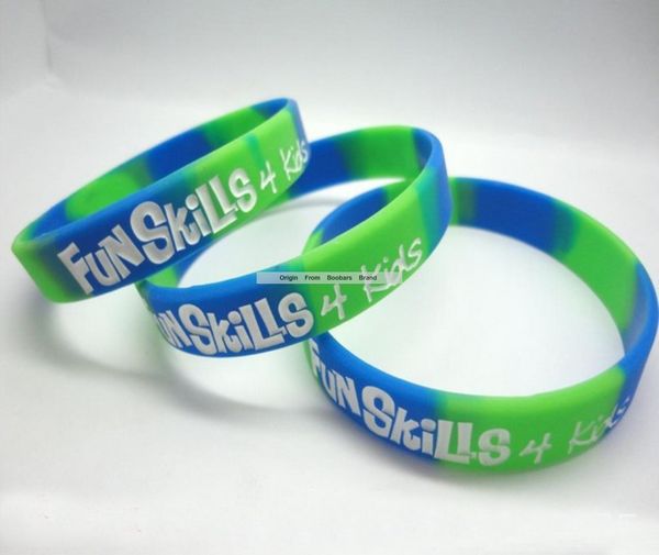

dhl custom fashion men women silicone racelet charms logo /debossed and color filled, Golden;silver