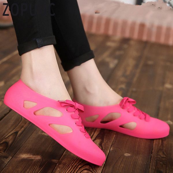 

zopudc 2018 summer sandals for women comfortable jelly shoes sweet style sandals women walking flats female casual shoes 7 color, Black