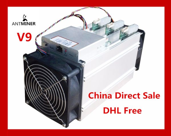 China Direct Sale Antminer V9 4t S Bitcoin Miner With Power Supply Asic Miner Newest 16nm Btc Miner Bitcoin Mining Machine Better Than Bitcoin Miners - 