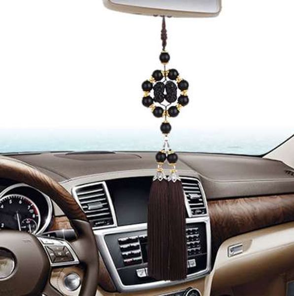 Chinese Folk Style Agate Hanging Pendant Automobile Car Interior Rearview Mirror Decoration Ornaments Car Styling Accessories Customizable Car