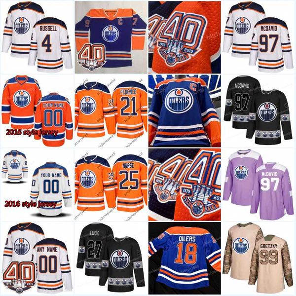 

New Season Edmonton Oilers Jersey 97 ConnorMcDavid 28 Kyle Brodziak 91 Drake Caggiula 29 Leon Draisaitl 65 Cooper Marody Hockey Jerseys
