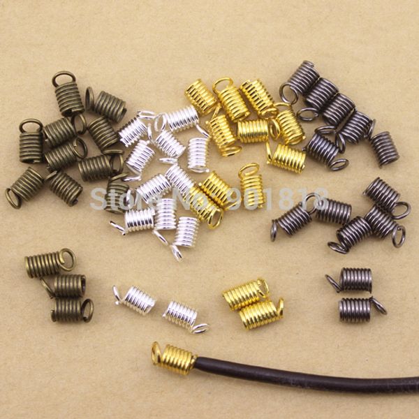 

xinyao 200pcs end fastener caps clasps fit 3mm leather cord bronze/gold/silver 1 connectors for jewelry making diy f748c