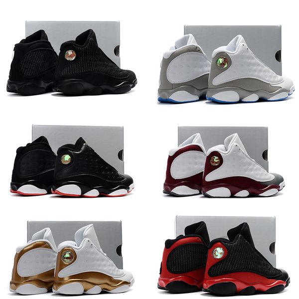 

Bred 13s kids basketball shoes black cats Infant Sports sneakers boy and girl children 13 History of Flight sneaker