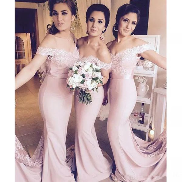 

2018 mermaid bridesmaid dresses off shoulder lace appliques long bridesmaid dresses party evening dresses for wedding formal occasions